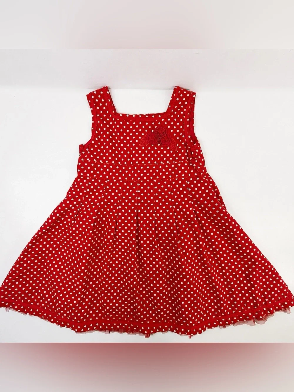 Toddler Girl 24M Polka Dot Party Dress Bundle Lot of 2 Navy Red EUC